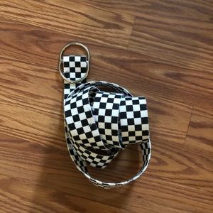 Vans style Checkerboard pattern belt